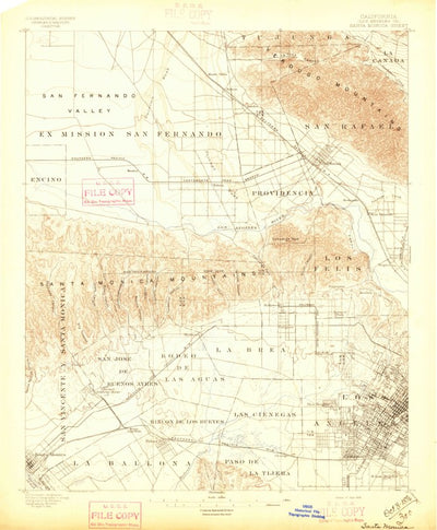 United States Geological Survey Santa Monica, CA (1896, 62500-Scale) digital map