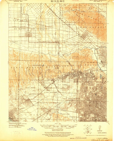 United States Geological Survey Santa Monica, CA (1921, 62500-Scale) digital map