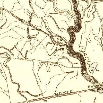 United States Geological Survey Santa Rita Bridge, CA (1920, 31680-Scale) digital map