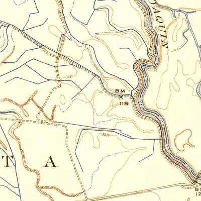United States Geological Survey Santa Rita Bridge, CA (1922, 31680-Scale) digital map