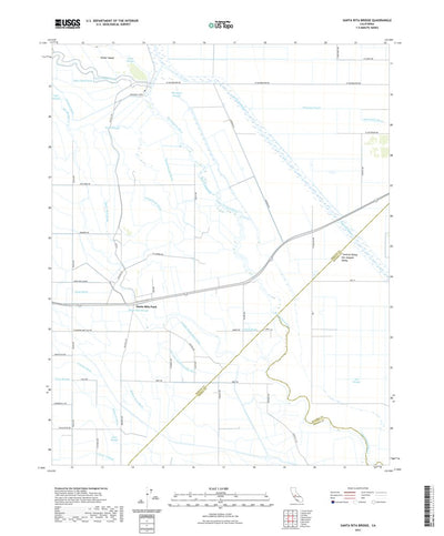 United States Geological Survey Santa Rita Bridge, CA (2021, 24000-Scale) digital map