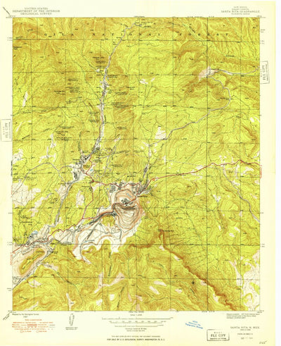 United States Geological Survey Santa Rita Mine, NM (1948, 24000-Scale) digital map