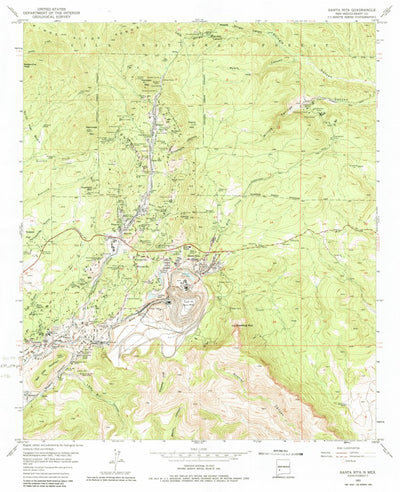 United States Geological Survey Santa Rita Mine, NM (1951, 24000-Scale) digital map