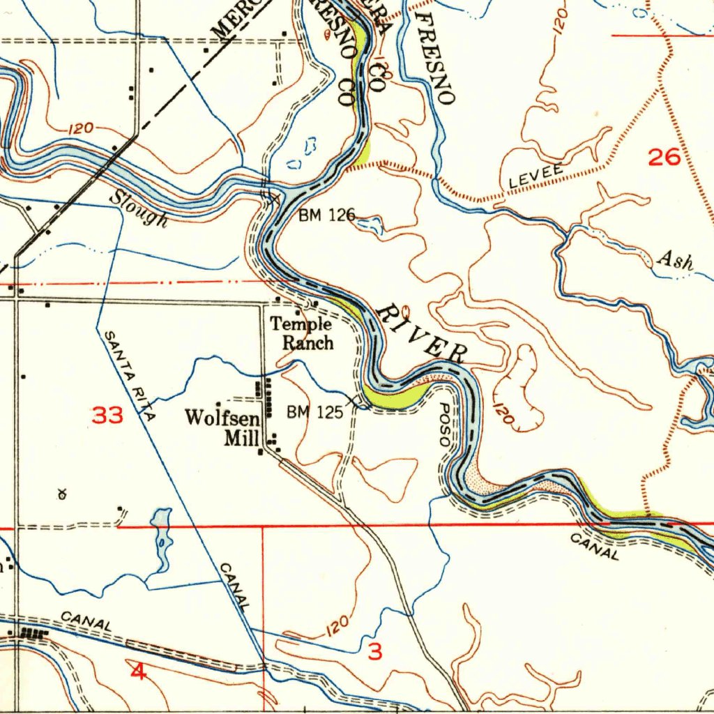 Santa Rita Park, CA (1946, 62500-Scale) Map by United States Geological ...