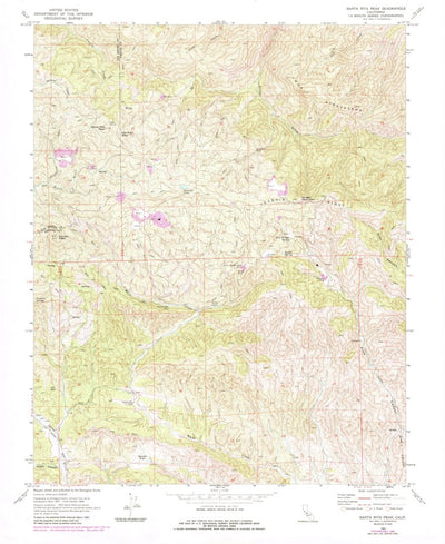 United States Geological Survey Santa Rita Peak, CA (1969, 24000-Scale) digital map