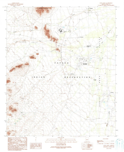 United States Geological Survey Santa Rosa, AZ (1990, 24000-Scale) digital map
