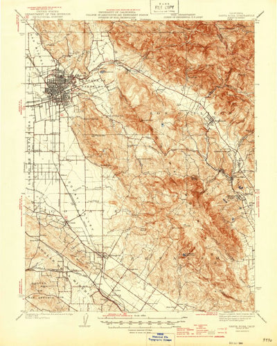 United States Geological Survey Santa Rosa, CA (1944, 62500-Scale) digital map