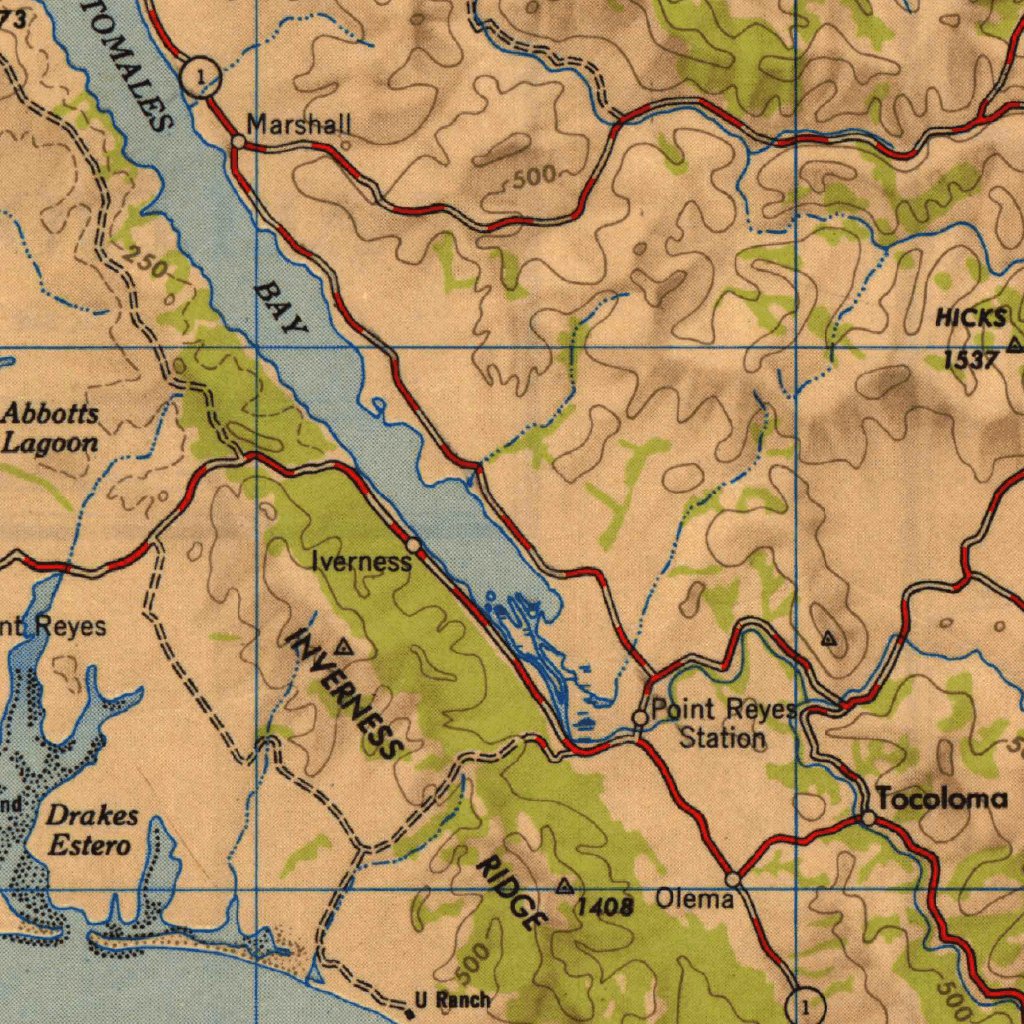Santa Rosa, CA (1949, 250000-Scale) Map by United States Geological ...