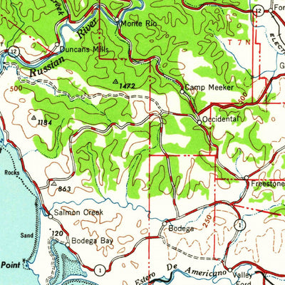 United States Geological Survey Santa Rosa, CA (1962, 250000-Scale) digital map