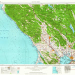 United States Geological Survey Santa Rosa, CA (1964, 250000-Scale) digital map