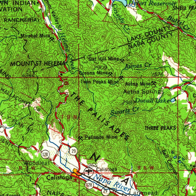 United States Geological Survey Santa Rosa, CA (1964, 250000-Scale) digital map