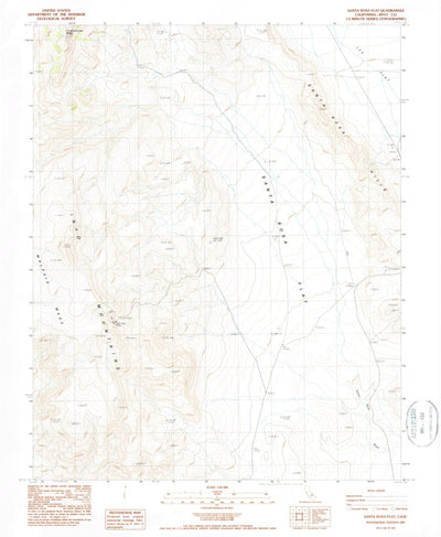 United States Geological Survey Santa Rosa Flat, CA (1987, 24000-Scale) digital map