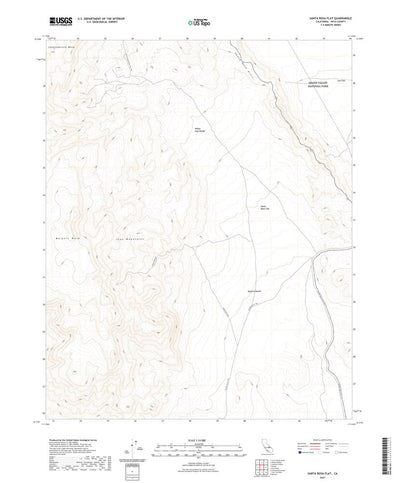 United States Geological Survey Santa Rosa Flat, CA (2021, 24000-Scale) digital map