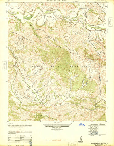 United States Geological Survey Santa Rosa Hills, CA (1947, 24000-Scale) digital map