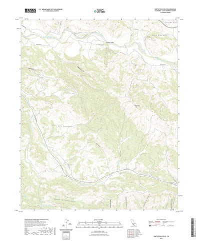 United States Geological Survey Santa Rosa Hills, CA (2021, 24000-Scale) digital map