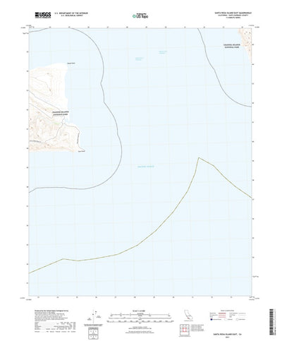 United States Geological Survey Santa Rosa Island East, CA (2021, 24000-Scale) digital map