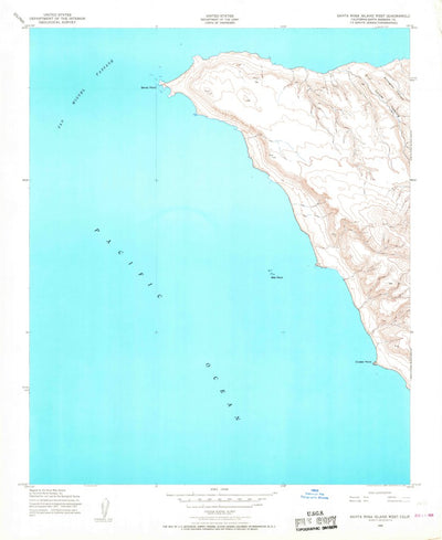 United States Geological Survey Santa Rosa Island West, CA (1943, 24000-Scale) digital map
