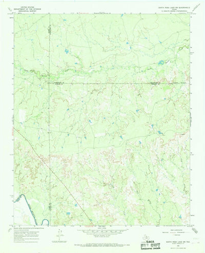 United States Geological Survey Santa Rosa Lake SW, TX (1966, 24000-Scale) digital map