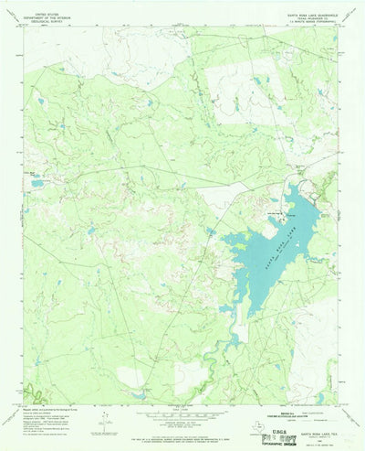 United States Geological Survey Santa Rosa Lake, TX (1966, 24000-Scale) digital map