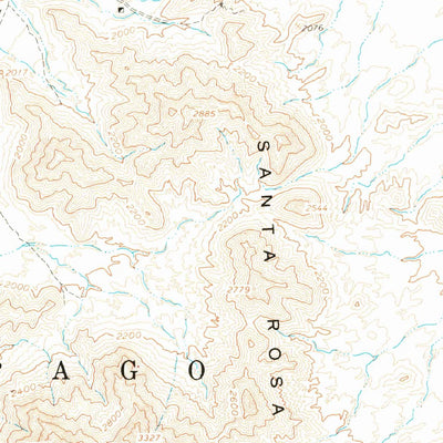 United States Geological Survey Santa Rosa Mountains, AZ (1963, 62500-Scale) digital map