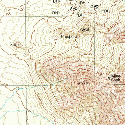 United States Geological Survey Santa Rosa Mountains SW, AZ (1989, 24000-Scale) digital map