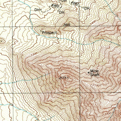 United States Geological Survey Santa Rosa Mountains SW, AZ (1996, 24000-Scale) digital map
