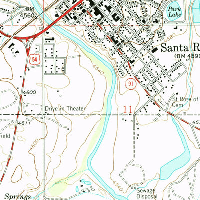 United States Geological Survey Santa Rosa, NM (1963, 24000-Scale) digital map