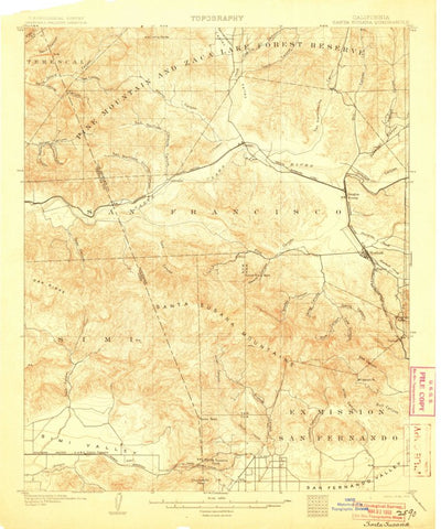 United States Geological Survey Santa Susana, CA (1903, 62500-Scale) digital map