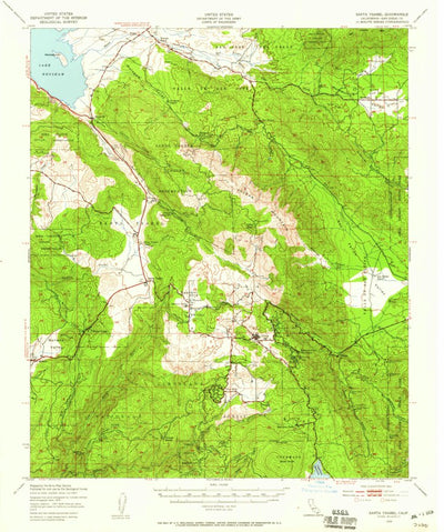 United States Geological Survey Santa Ysabel, CA (1939, 62500-Scale) digital map
