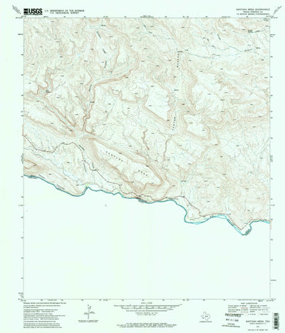 United States Geological Survey Santana Mesa, TX (1971, 24000-Scale) digital map