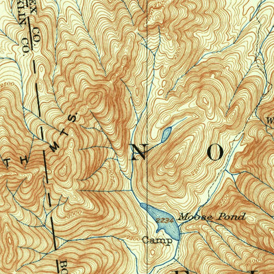 United States Geological Survey Santanoni, NY (1904, 62500-Scale) digital map