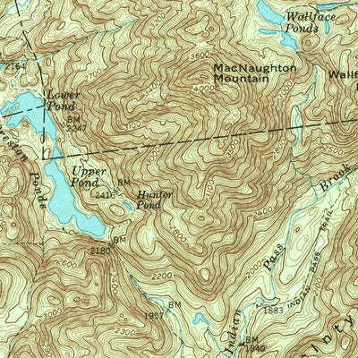 United States Geological Survey Santanoni, NY (1953, 62500-Scale) digital map