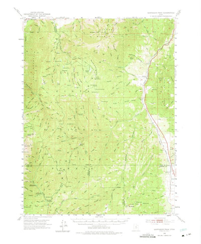 United States Geological Survey Santaquin Peak, UT (1952, 62500-Scale) digital map