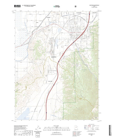 United States Geological Survey Santaquin, UT (2023, 24000-Scale) digital map