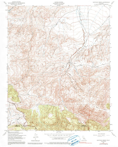 United States Geological Survey Santiago Creek, CA (1943, 24000-Scale) digital map