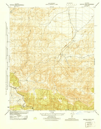 United States Geological Survey Santiago Creek, CA (1945, 31680-Scale) digital map