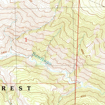 United States Geological Survey Santiago Creek, CA (1991, 24000-Scale) digital map