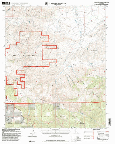 United States Geological Survey Santiago Creek, CA (1995, 24000-Scale) digital map