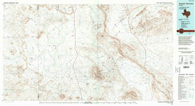 United States Geological Survey Santiago Mountains, TX (1985, 100000-Scale) digital map