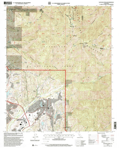 United States Geological Survey Santiago Peak, CA (1997, 24000-Scale) digital map