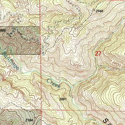 United States Geological Survey Santiago Peak, CA (1997, 24000-Scale) digital map