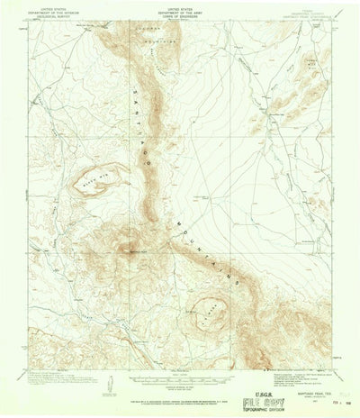 United States Geological Survey Santiago Peak, TX (1917, 62500-Scale) digital map