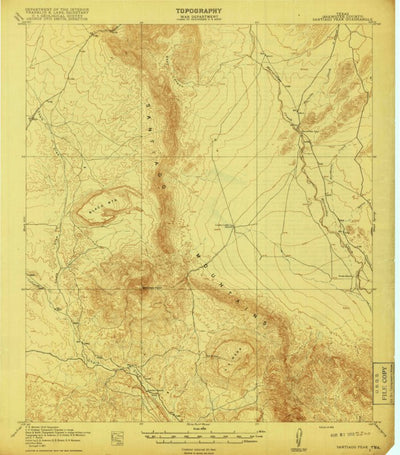 United States Geological Survey Santiago Peak, TX (1918, 62500-Scale) digital map