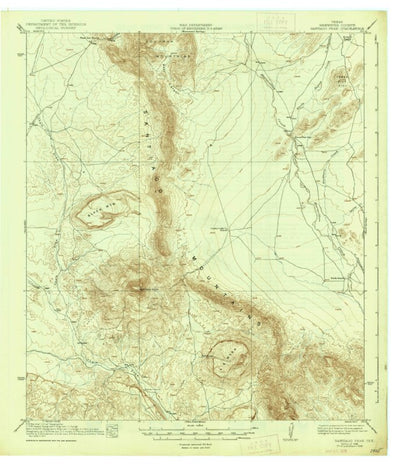 United States Geological Survey Santiago Peak, TX (1938, 62500-Scale) digital map