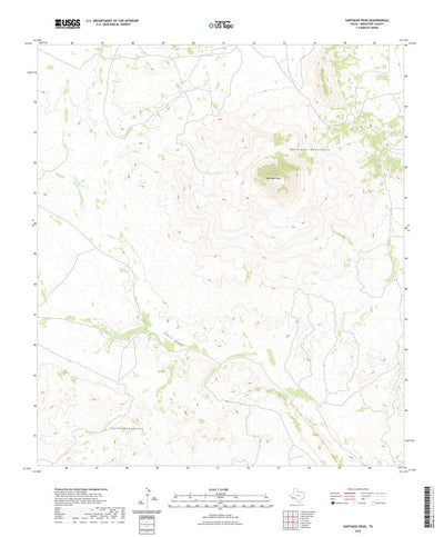 United States Geological Survey Santiago Peak, TX (2022, 24000-Scale) digital map