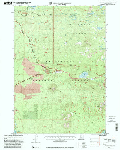 United States Geological Survey Santiam Junction, OR (1997, 24000-Scale) digital map