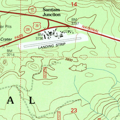 United States Geological Survey Santiam Junction, OR (1997, 24000-Scale) digital map