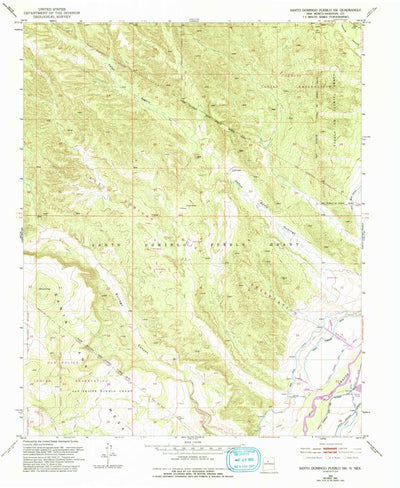 United States Geological Survey Santo Domingo Pueblo SW, NM (1953, 24000-Scale) digital map