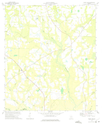United States Geological Survey Sapps Lake, GA (1973, 24000-Scale) digital map