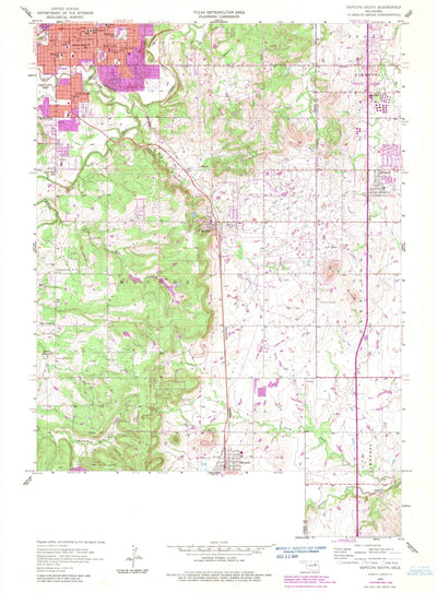 United States Geological Survey Sapulpa South, OK (1958, 24000-Scale) digital map